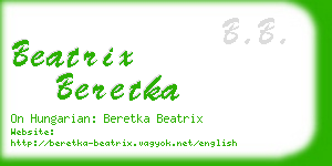 beatrix beretka business card